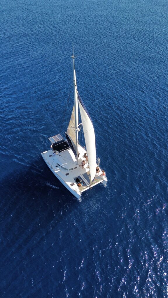 Catamaran sur lagon turquoise — Nord — Île Maurice