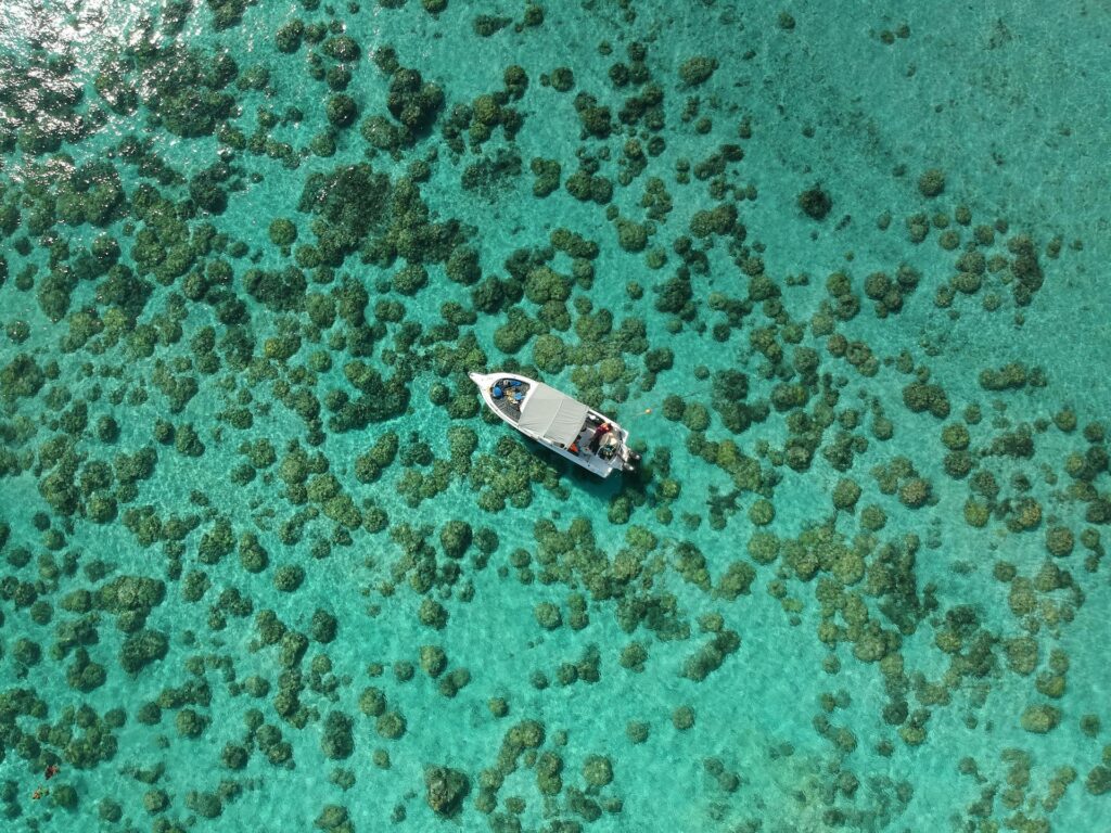 Vue aérienne du lagon — Nord — Île Maurice
